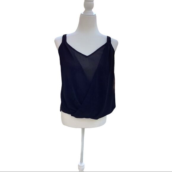 Pink Note Women’s Black ColdShoulder Blouse Size M - Picture 1 of 5